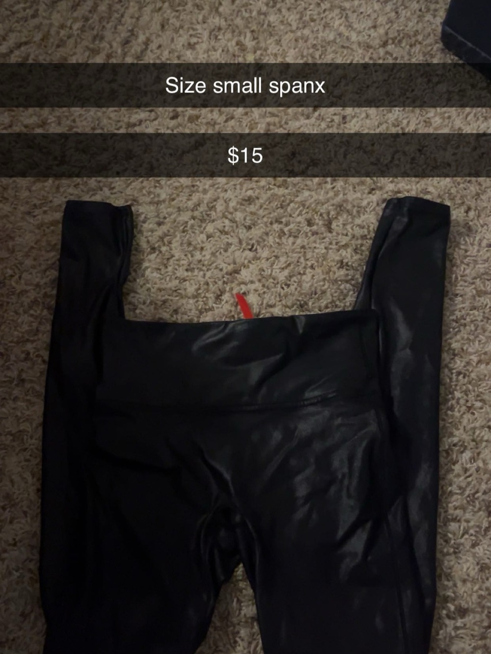 SPANX Black Faux Leather-Look High-Rise Leggings